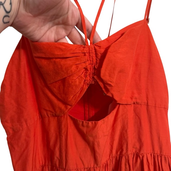Jason Wu Boho Burnt Orange Cut Out Maxi Dress Size 8 - Picture 2 of 9